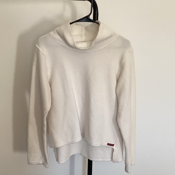 Hard Tail Sweaters - Hard Tail Cream Cowl Neck Sweater